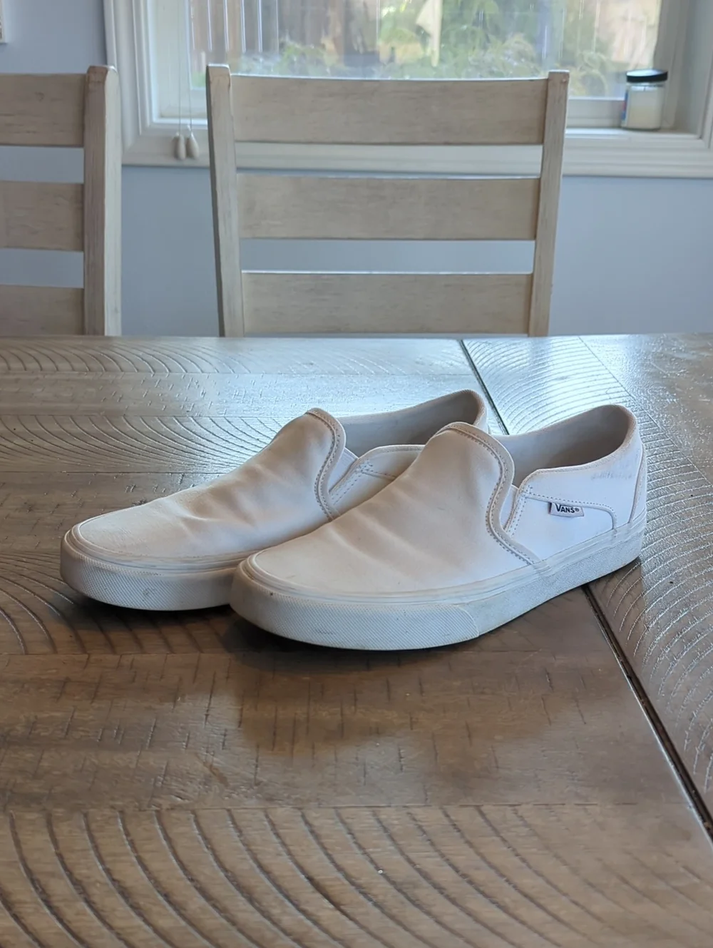 Vans Women's Slip-On Canvas Sneakers in White